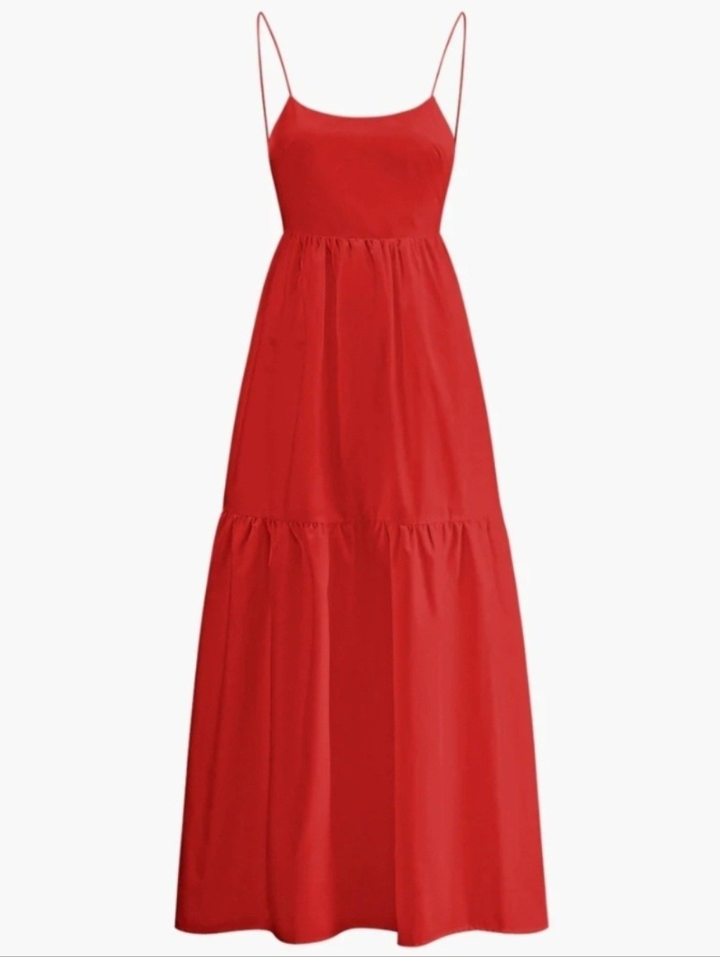 Nwt Commense Red Backless Spaghetti-Strap Maxi Dress, Large